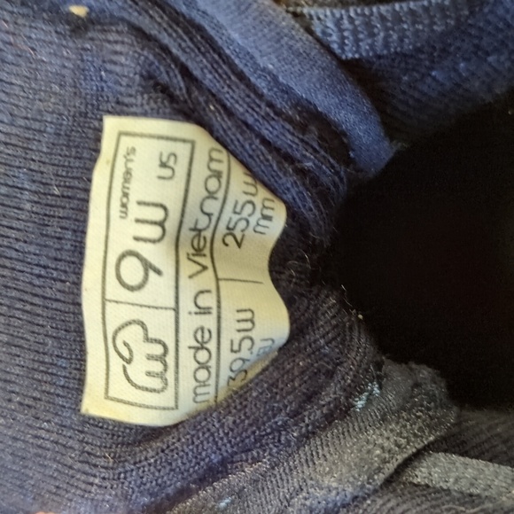 Merinos Navy Wool Lace Up Flats Women's Size 9 - Picture 9 of 10